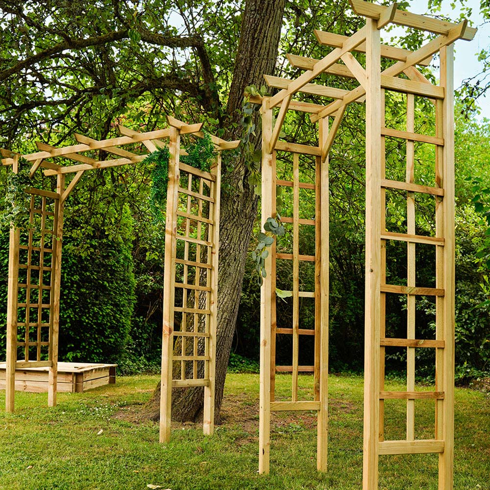 Cerland Passiflore Flat Wooden Garden Arch 214 x 140cm Image 4