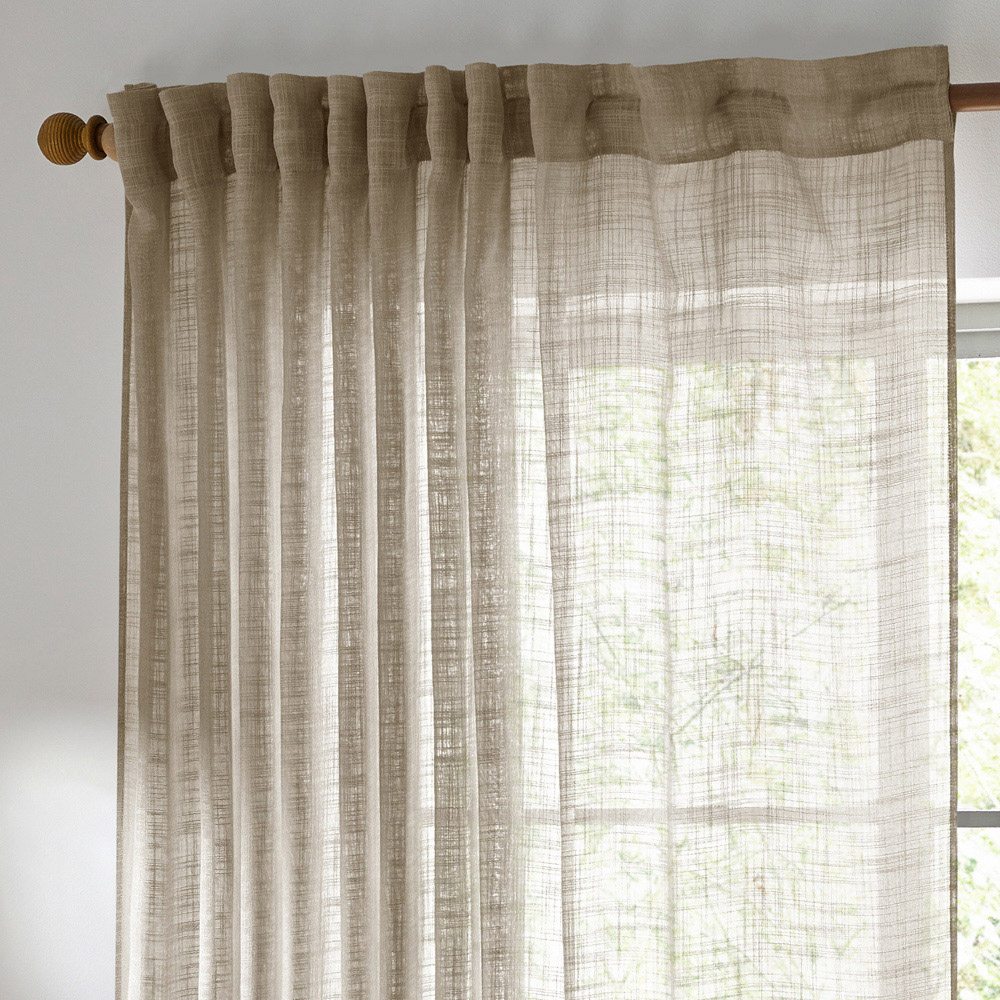 Yard Cirrus Sheer Tab Top Linen Curtain Panel 250 x 290cm Image 2