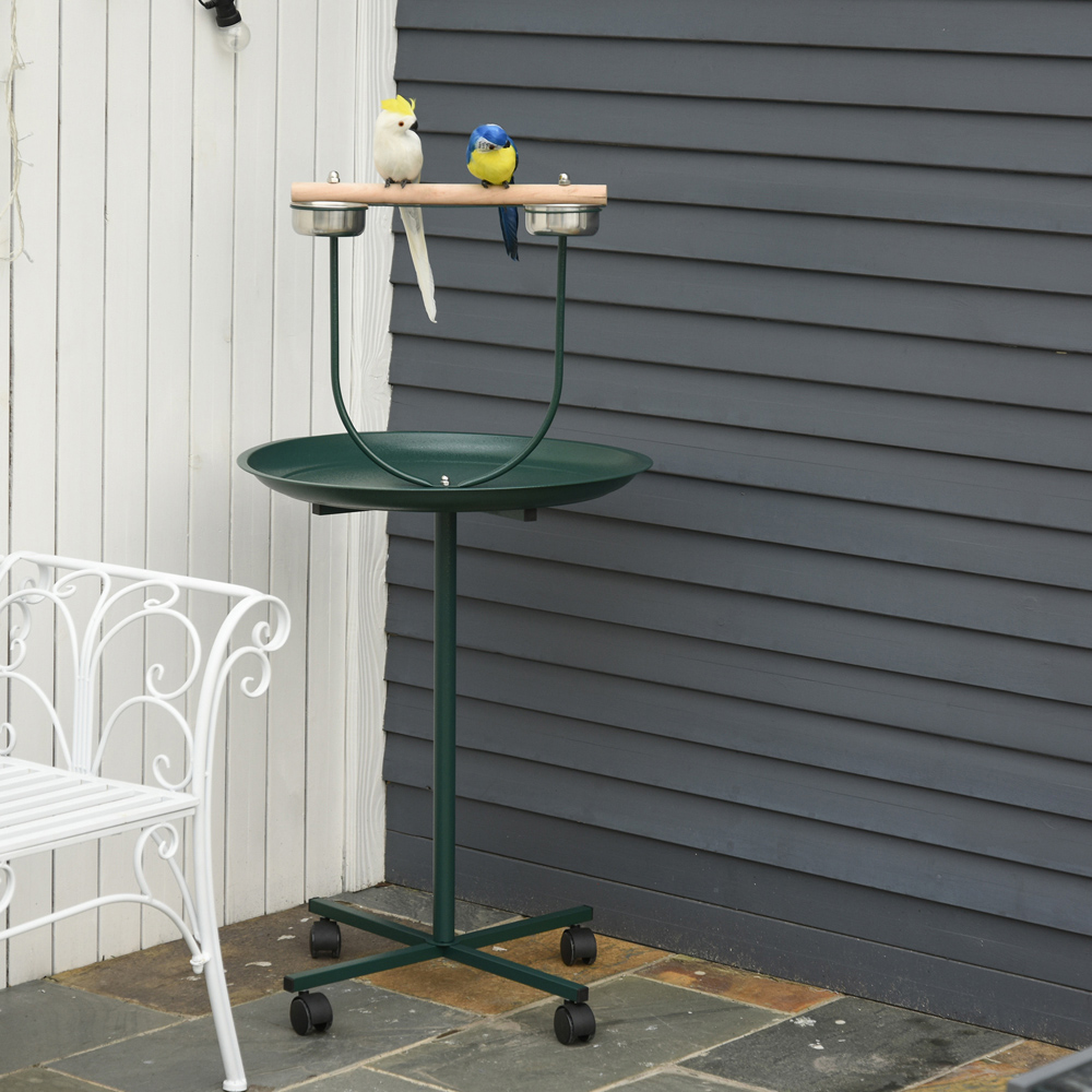 PawHut Green Bird Perch Stand Image 2