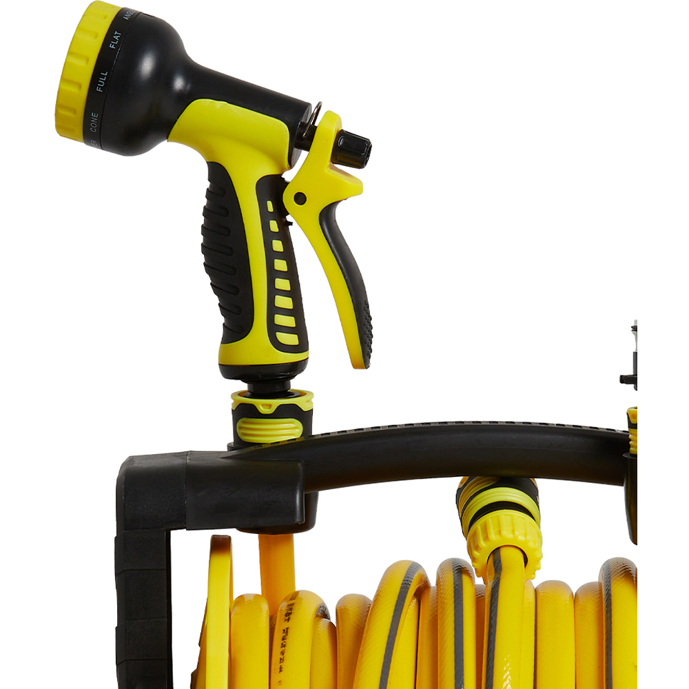 Living and Home 35m Portable Garden Hose Reel Cart Set Image 4