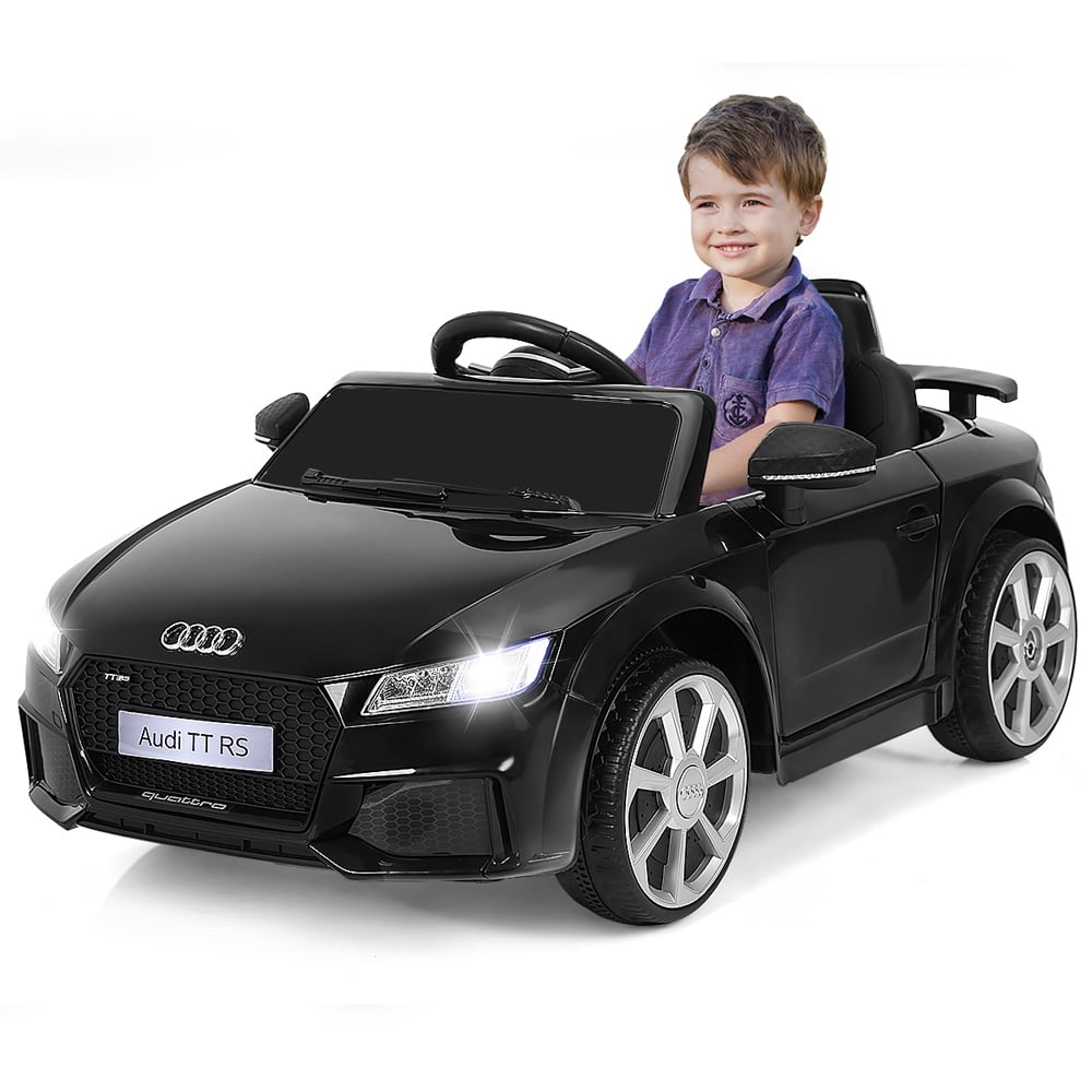 Costway Kids Black Licensed Audi TTRS Ride On Car with 2 Motors and MP3 Music 12V Image 3