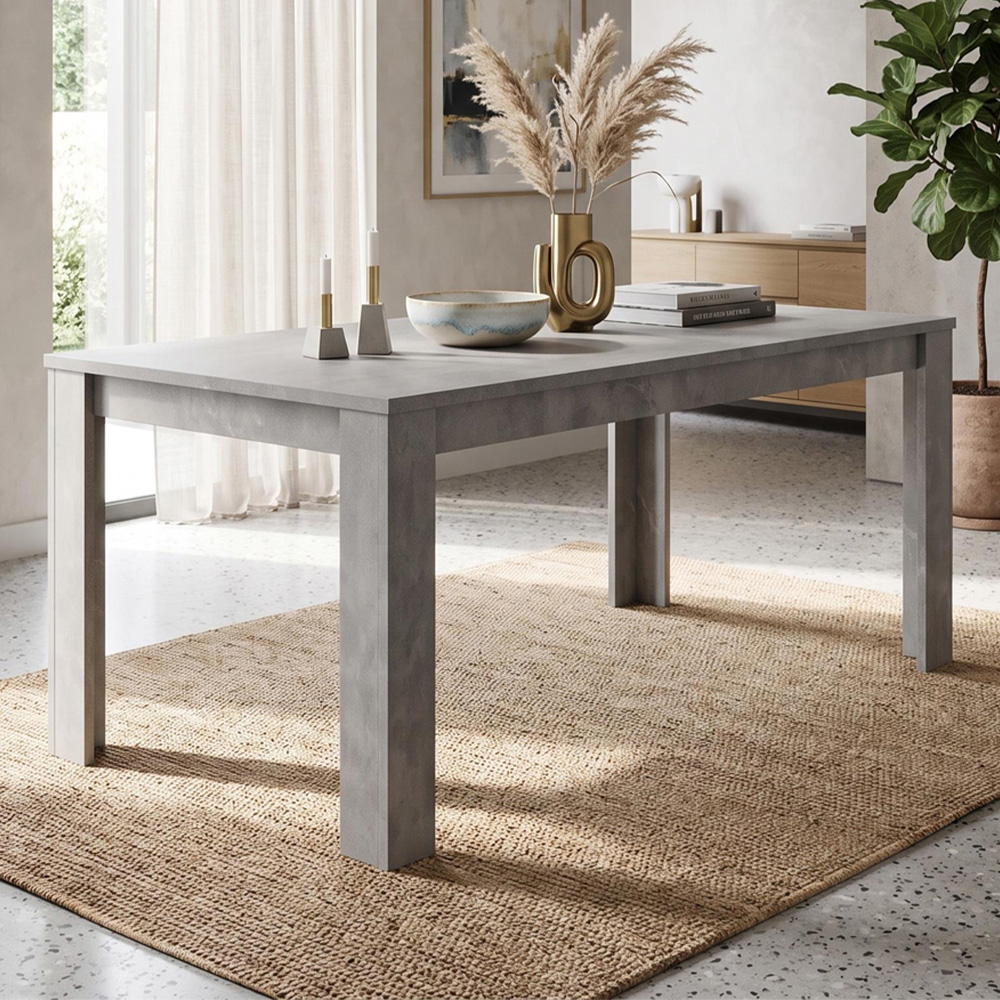 Portland 6 Seater Grey Wood Dining Table Image 1