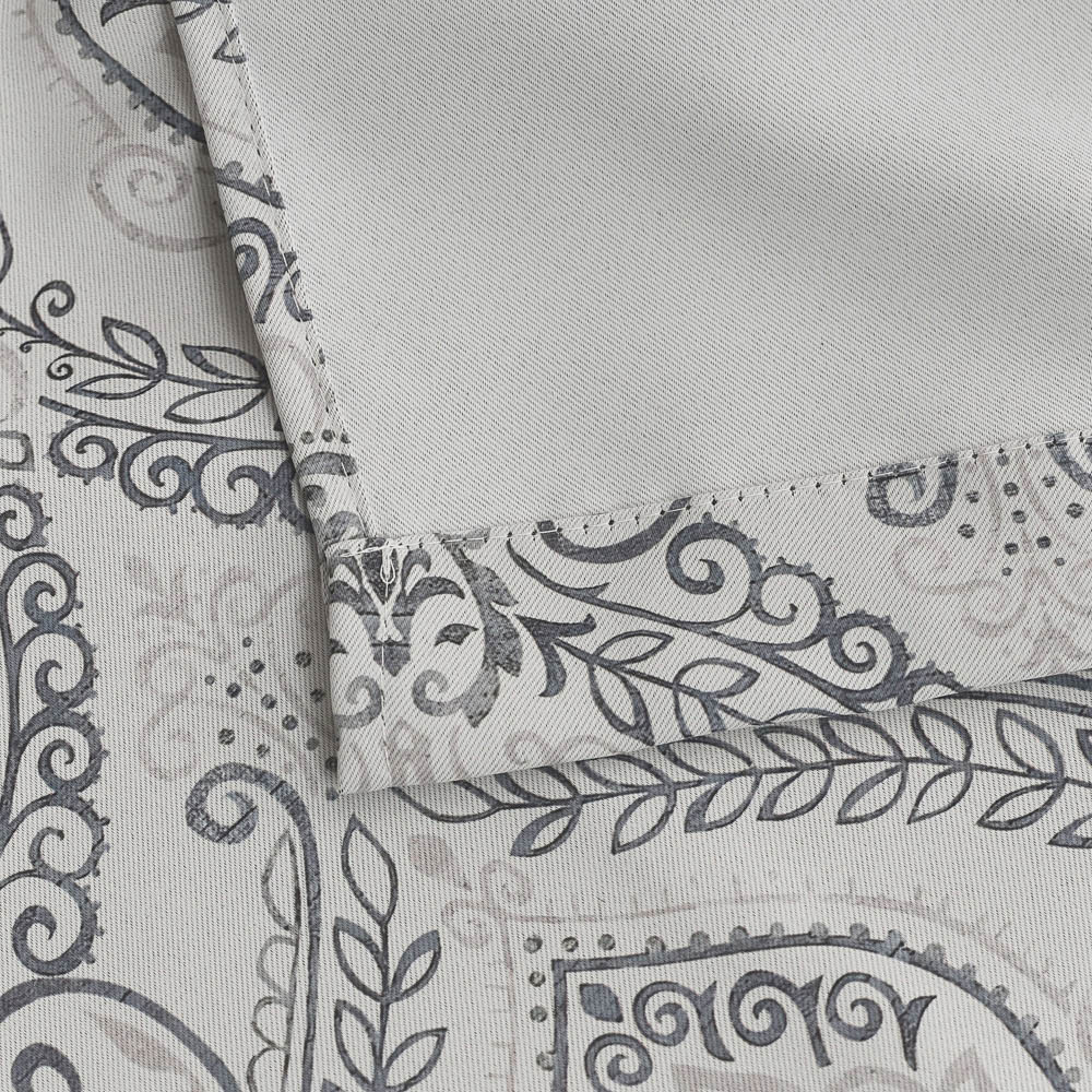 Alan Symonds Victoria Silver Room Darkening Ring Top Eyelet Curtains 168 x 137cm Image 4