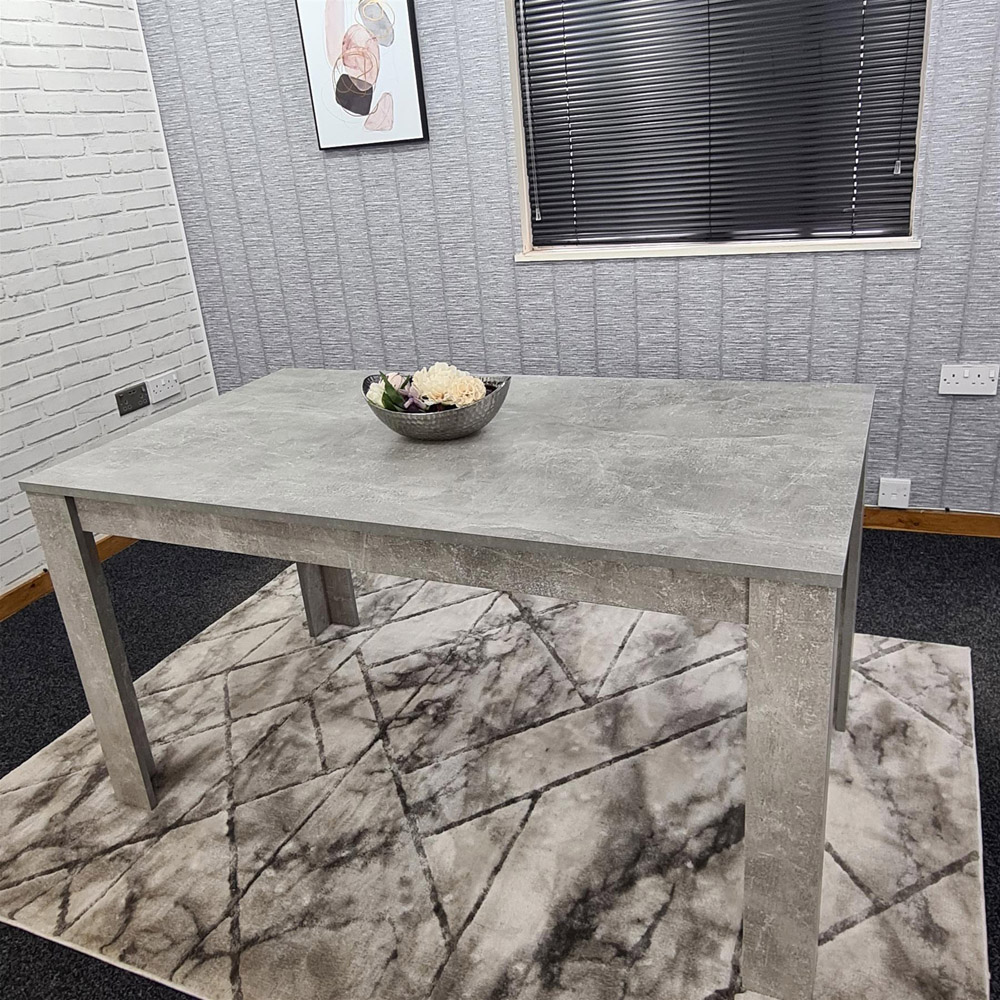 Portland 4 Seater Grey Wood Dining Table Image 4