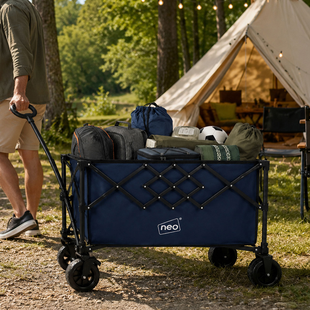 Neo Direct 300L Navy Heavy Duty Folding Garden Trolley Cart Image 2