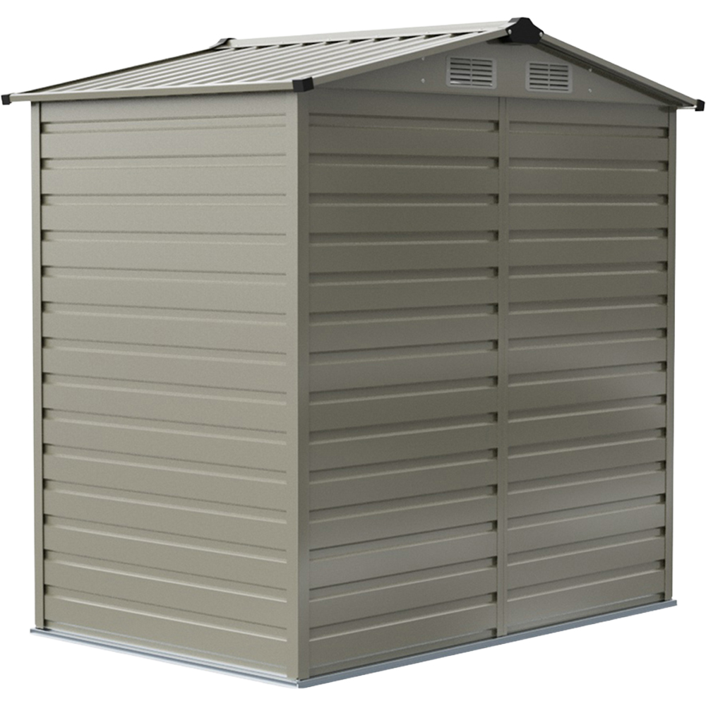 Living and Home 4 x 6ft Grey Apex Garden Storage Shed with 4 Vents Image 3