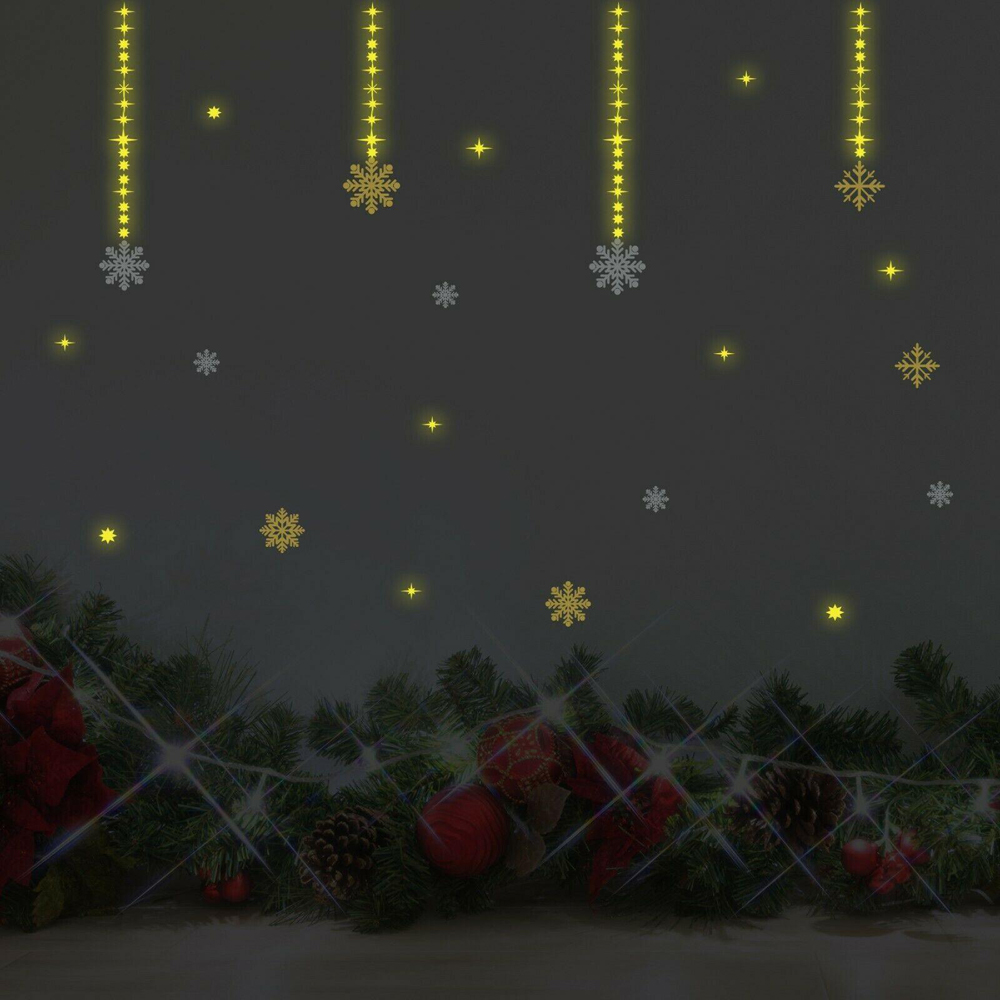 Walplus Glowing Snowy Christmas Self Adhesive Christmas Wall Sticker Image 1