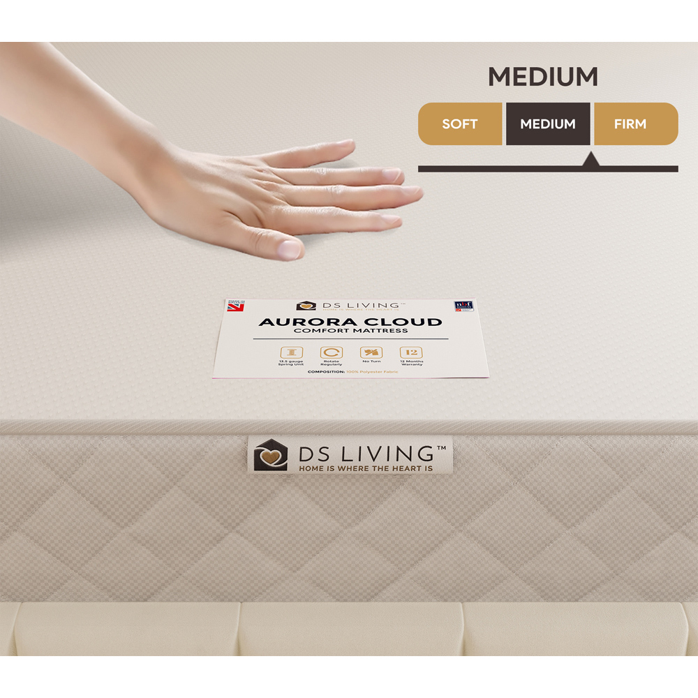 DS Living Aurora Eclipse Super King Size Bonnell Spring Mattress with Reflex Foam Layers Image 5