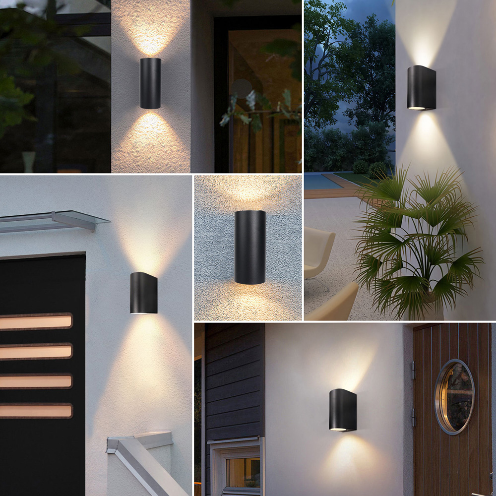 ExtraStar Dark Grey Stainless Steel Double Wall Light Image 3