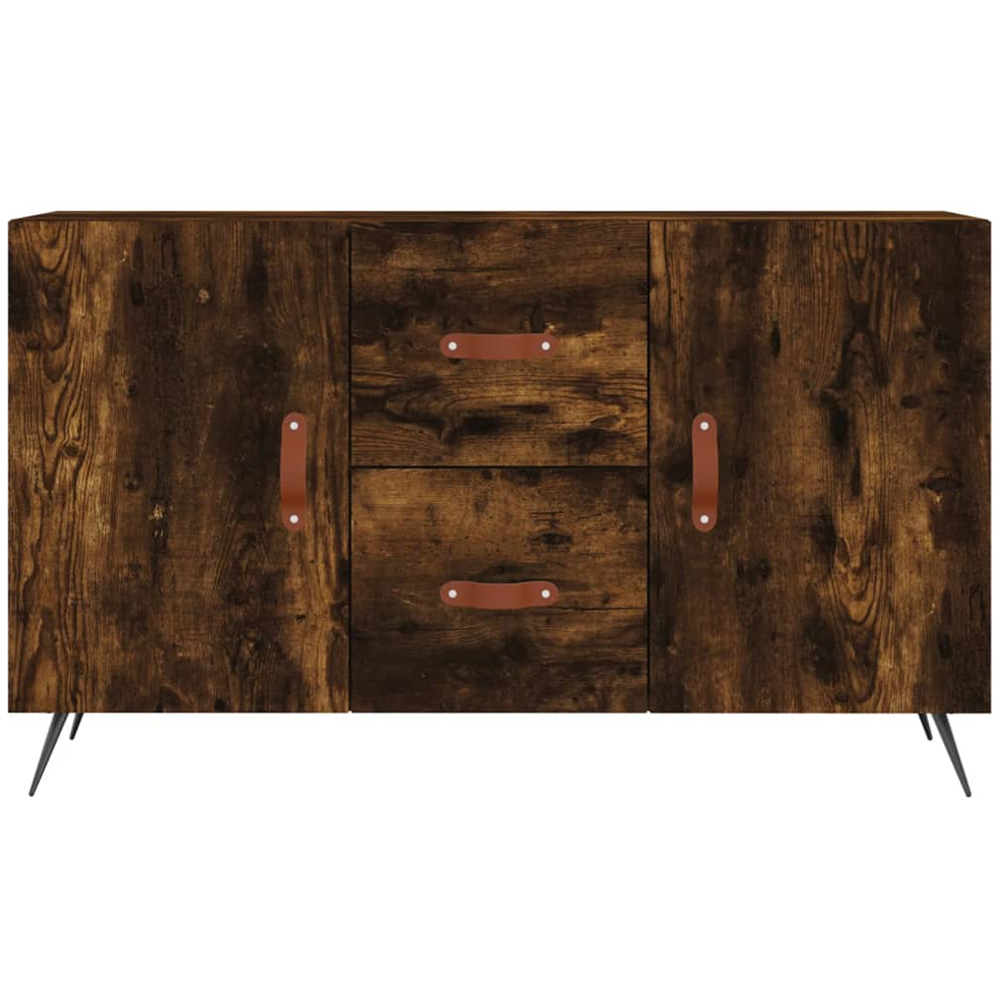 vidaXL 2 Door 2 Drawer Smoked Oak Sideboard Image 6