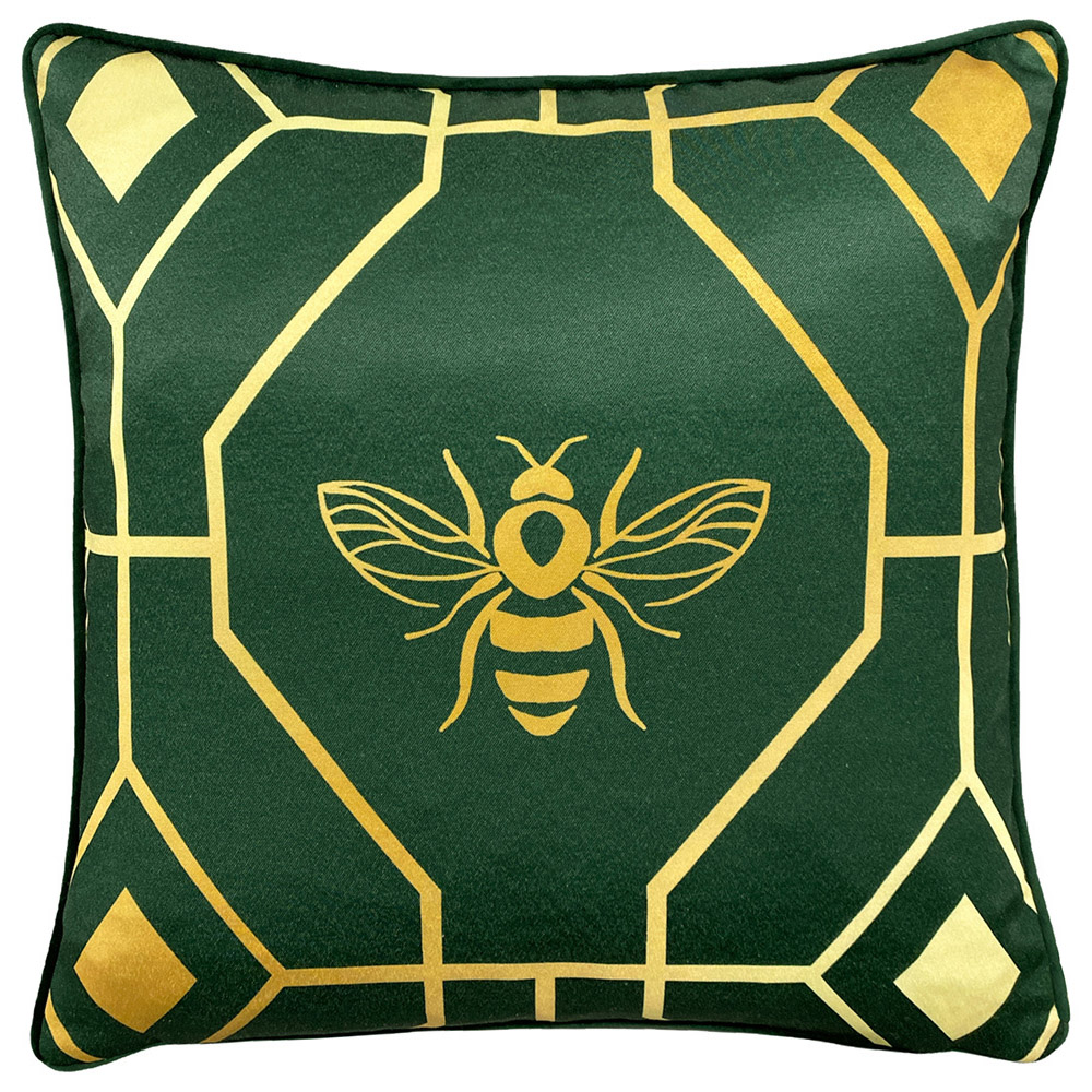 furn. Bee Deco Emerald Geometric Cushion Image 1