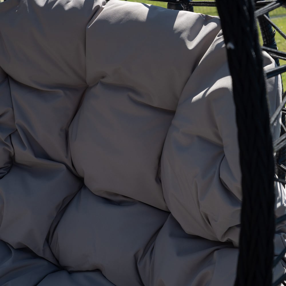 Artemis Home Hebden Light Grey Garden Hanging Egg Chair Image 3