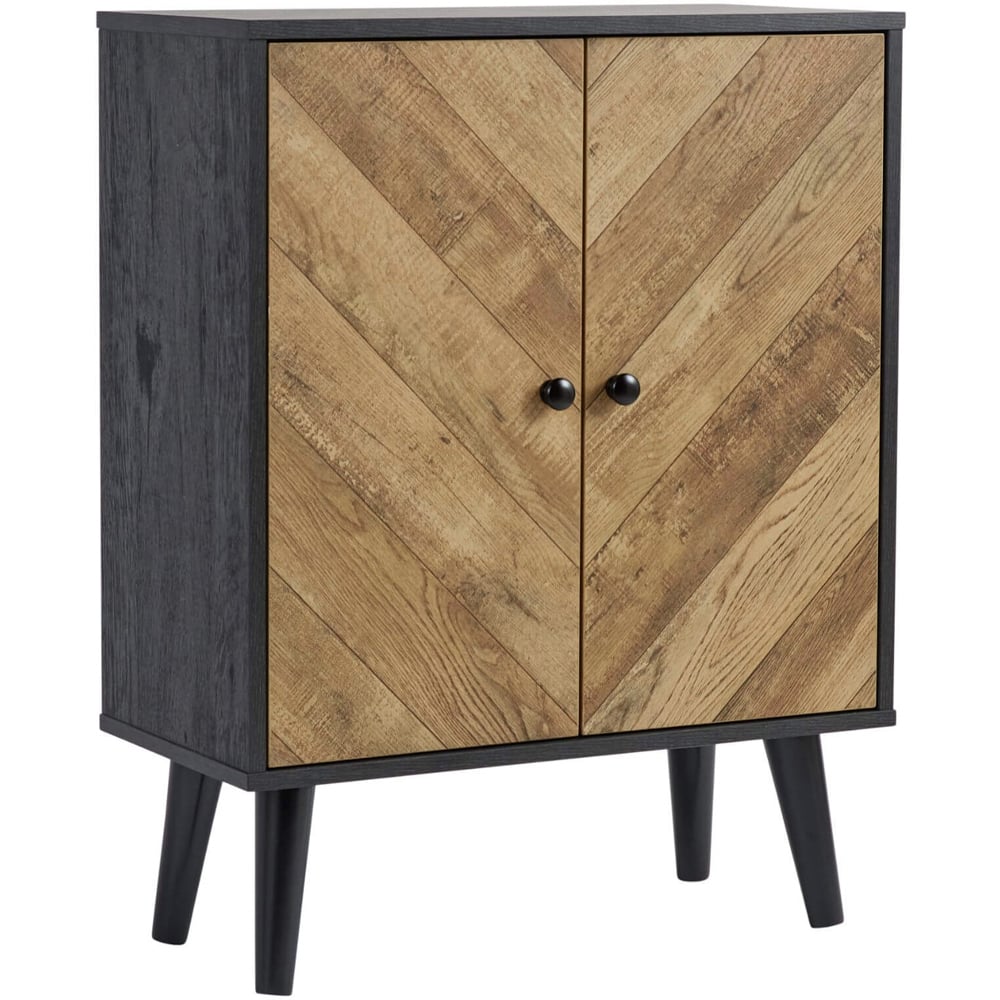 Home Source Dallas 2 Door Black Frame Sideboard Image 2