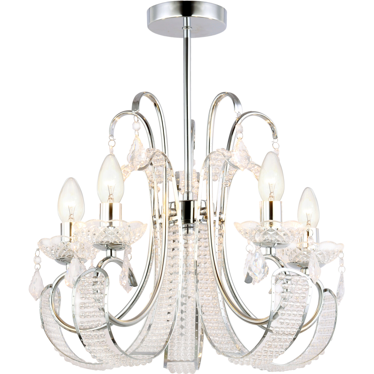 Malani Chandelier Chrome Image 1