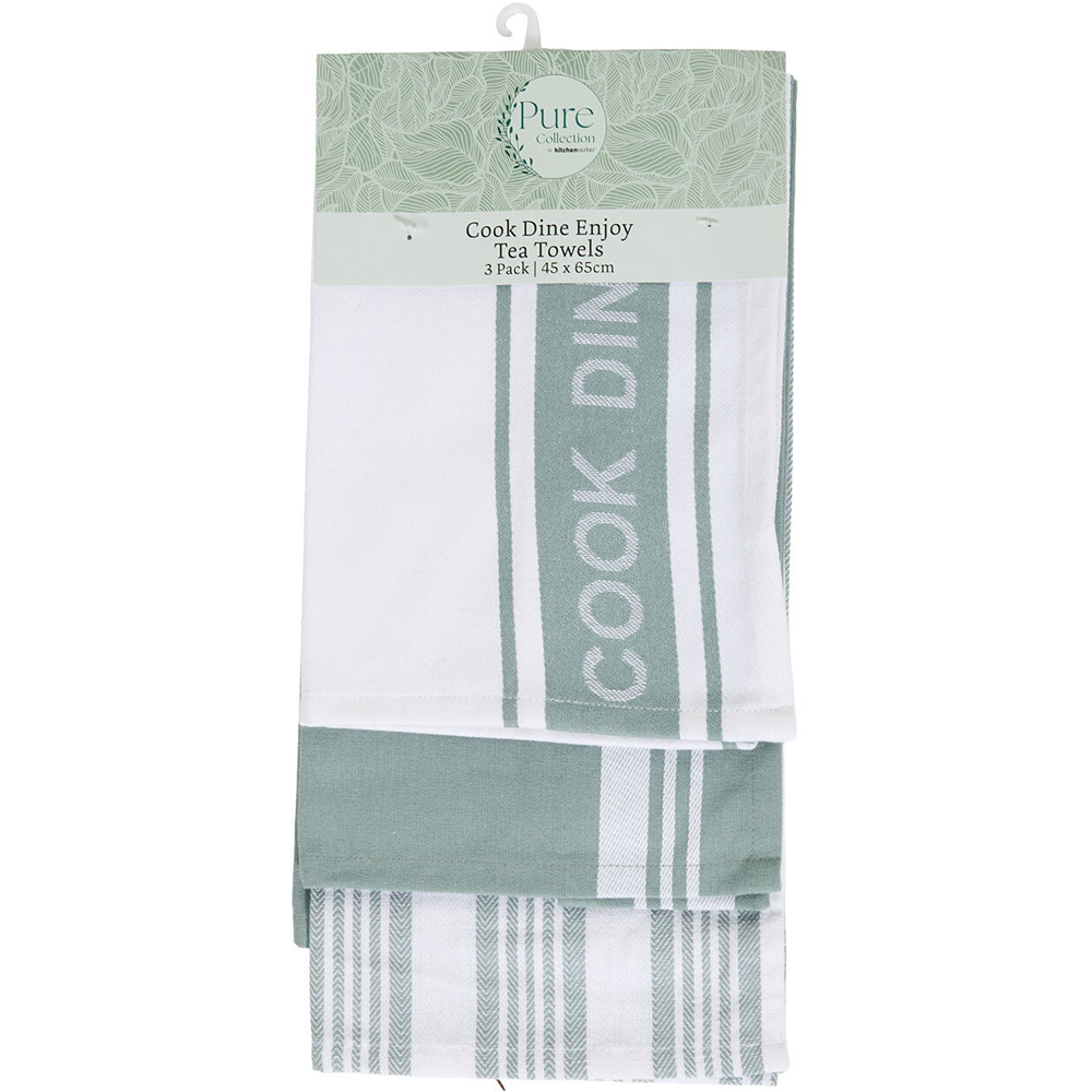 Pack of 3 Cook Dine Enjoy Tea Towels Image 1
