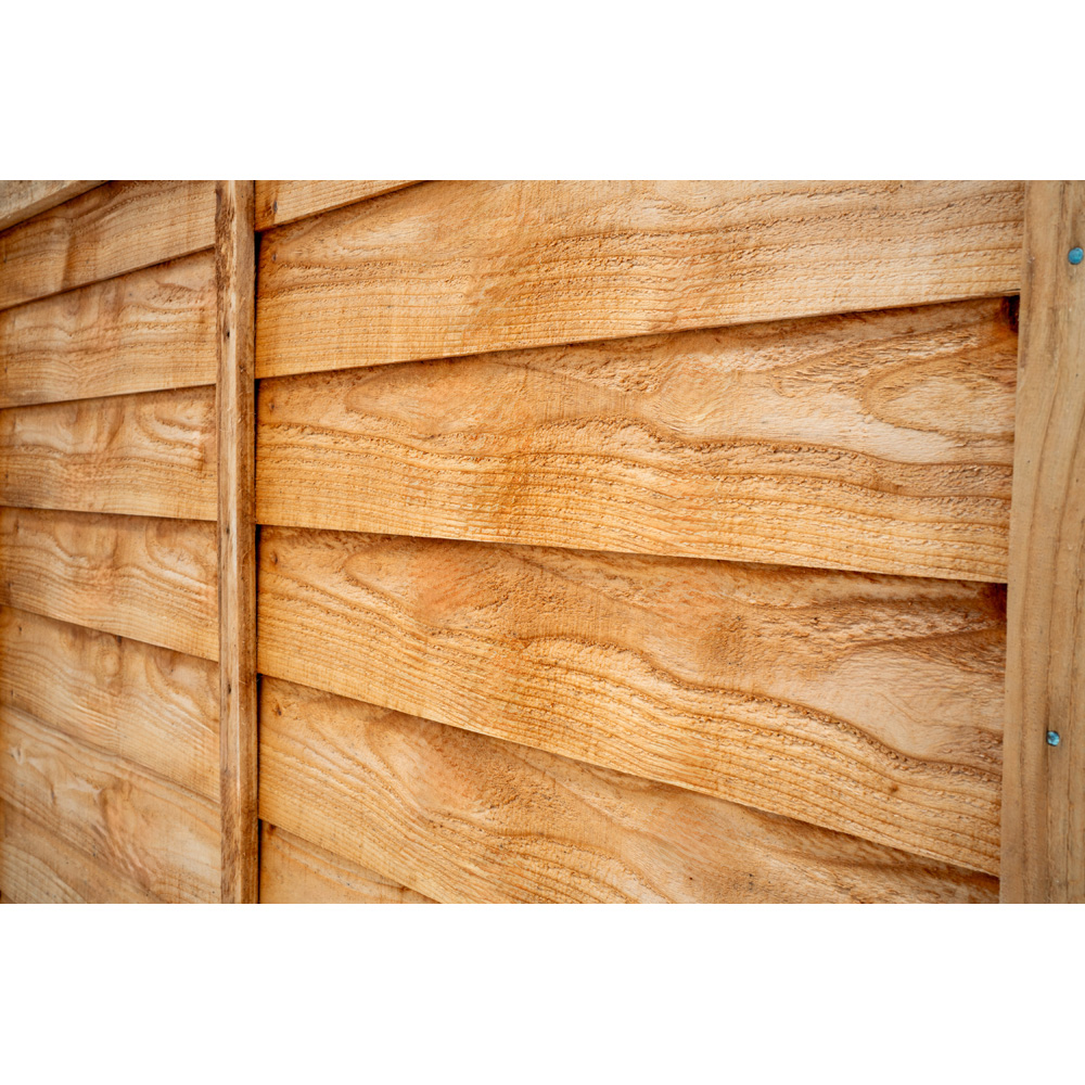 Forest Garden 6 x 4ft Golden Brown Heritage Lap Fence Panel Image 3