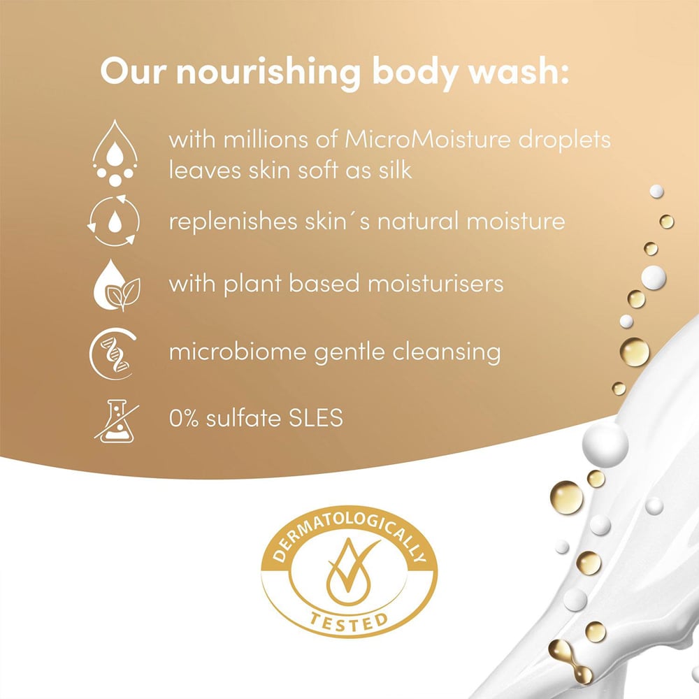 Dove Advanced Care Nourishing Silk Body Wash 400ml 12 Pack Image 7