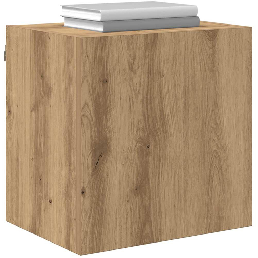 vidaXL Single Door Artisan Oak Wall Mounted Square TV Cabinet Set of 2 Image 3