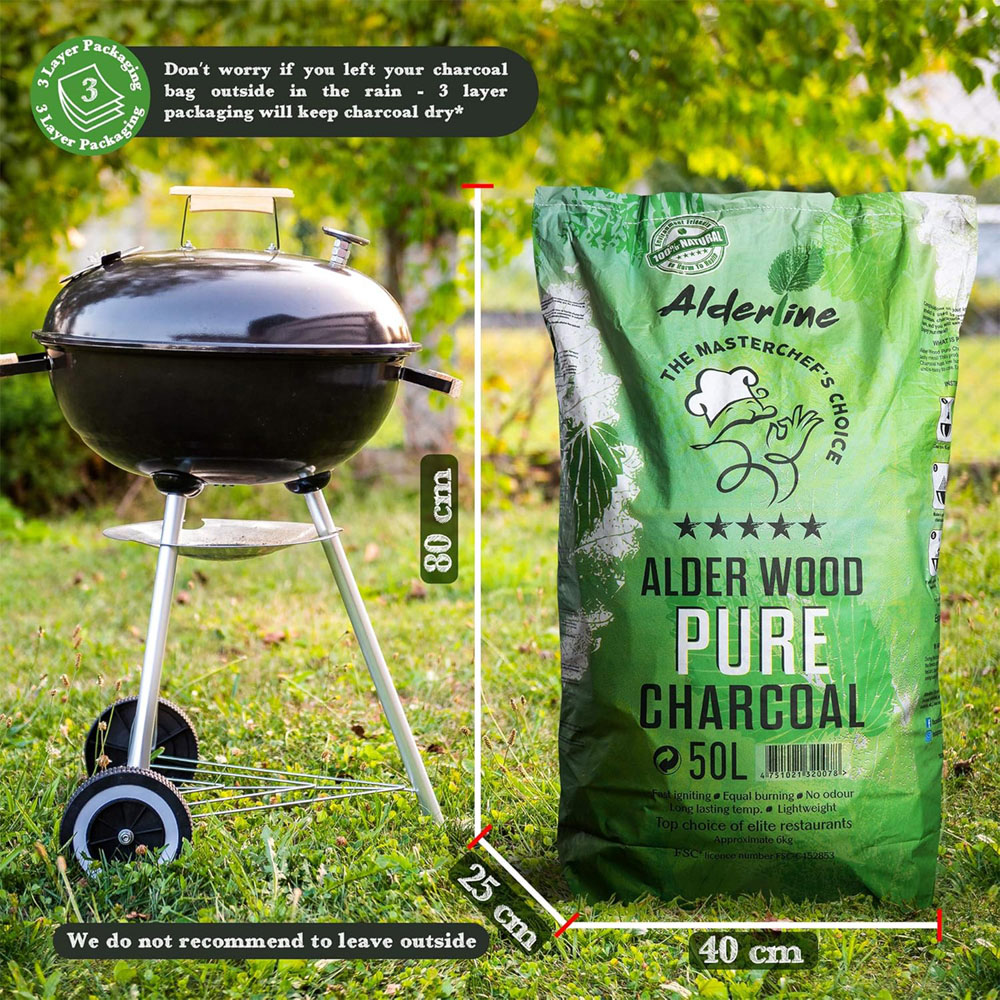 RoyalFire Alderline Pure Alder Charcoal Bag 12kg Image 2