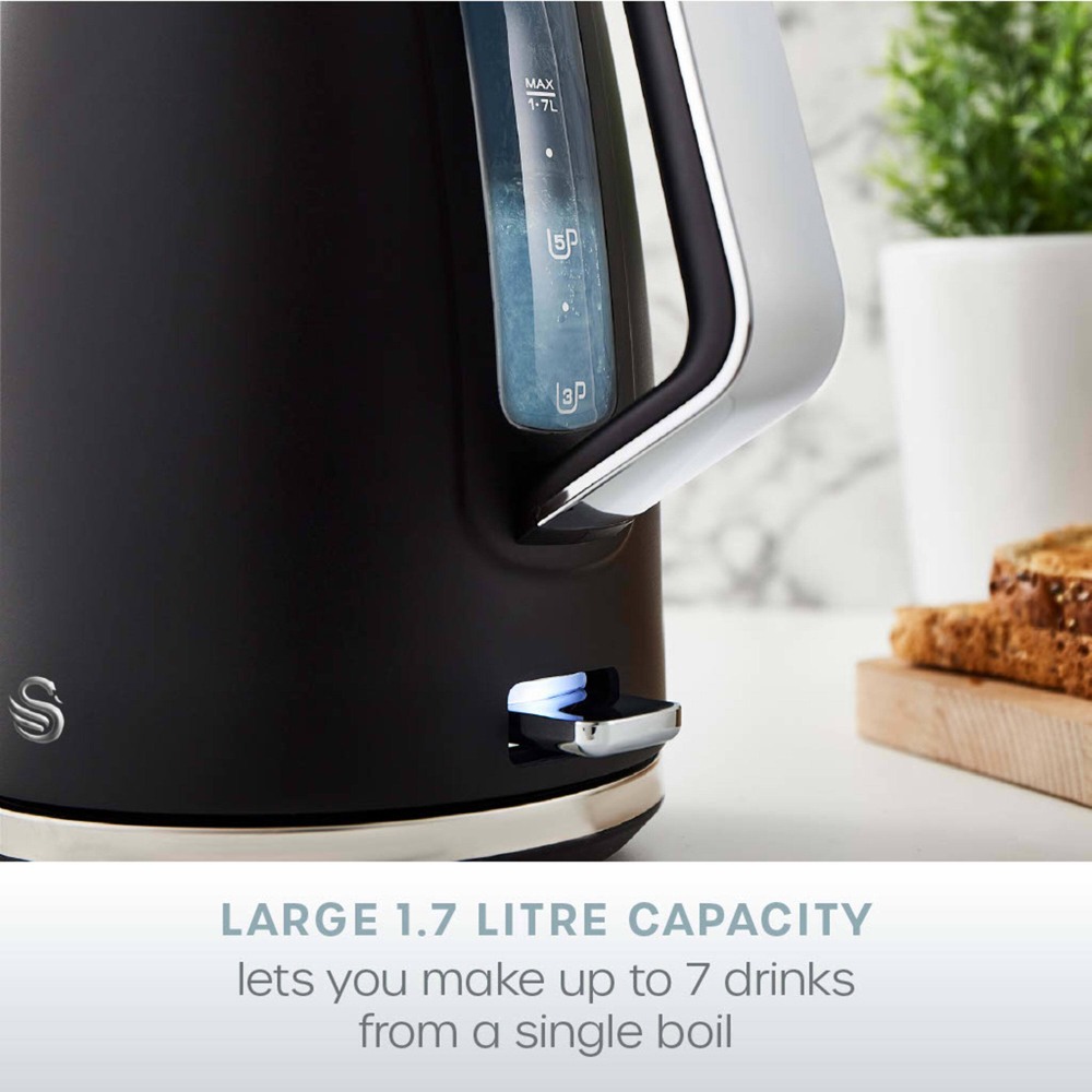 Swan Serenity EEJB340 Black 20L Microwave with 4 Slice Toaster and 1.7L Kettle Set Image 9