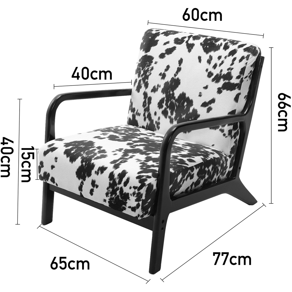 Living and Home Black and White Modern Upholstered Swivel Armchair Image 8