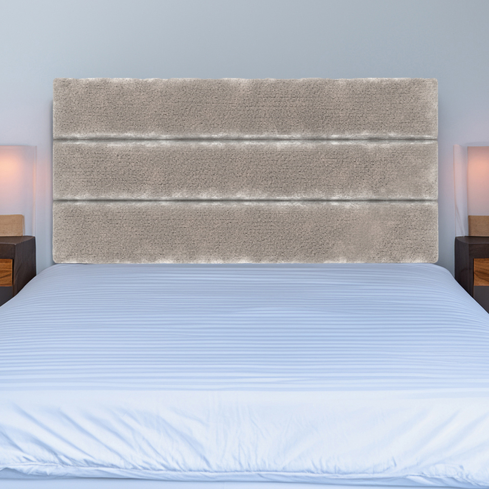 Bedmaster Milan Single Silver Chenille Lined Headboard Image 1