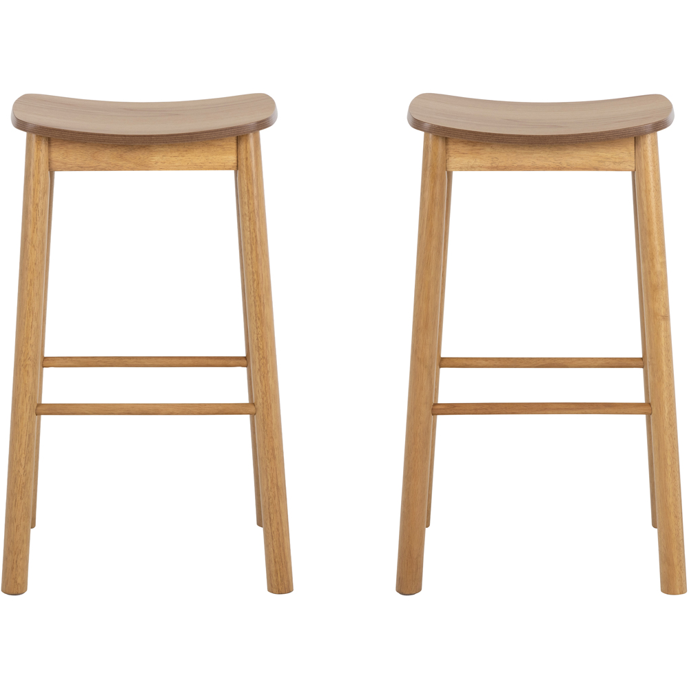 Florence Barlow Matt Oak Bar Stool Set of 2 Image 3