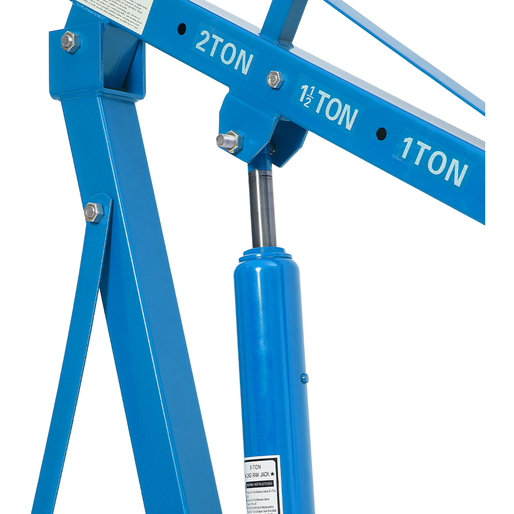 Living and Home Blue Adjustable Boom and Wheels Hydraulic and Pneumatic Engine Crane Image 4