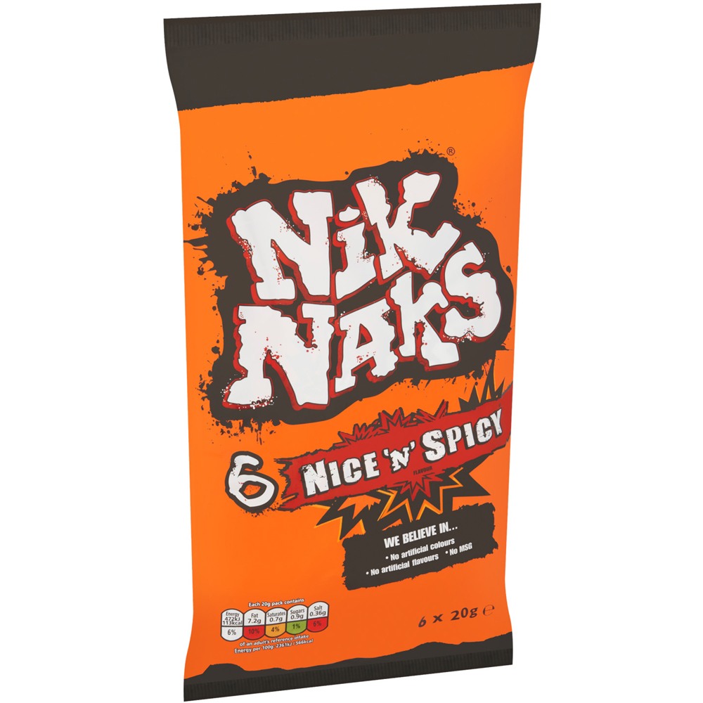 Nik Naks Nice 'N' Spicy Flavour 6 x 20g Image 5