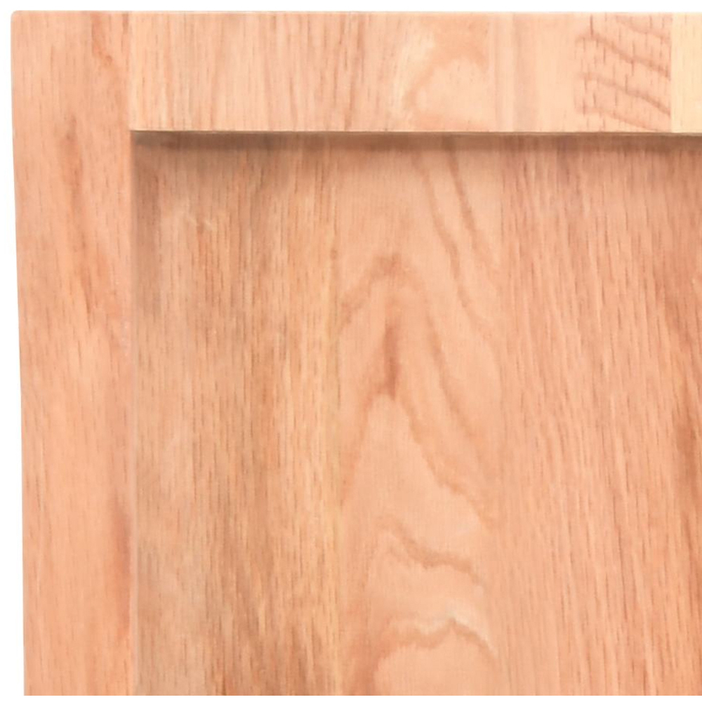 vidaXL 100cm Treated Live Edge Solid Oak Wood Floating Wall Shelf Image 7