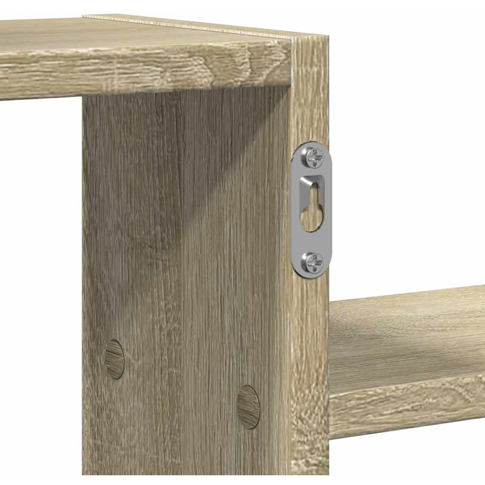 vidaXL 5 Shelf Sonoma Oak Floating Wall Shelf Image 8