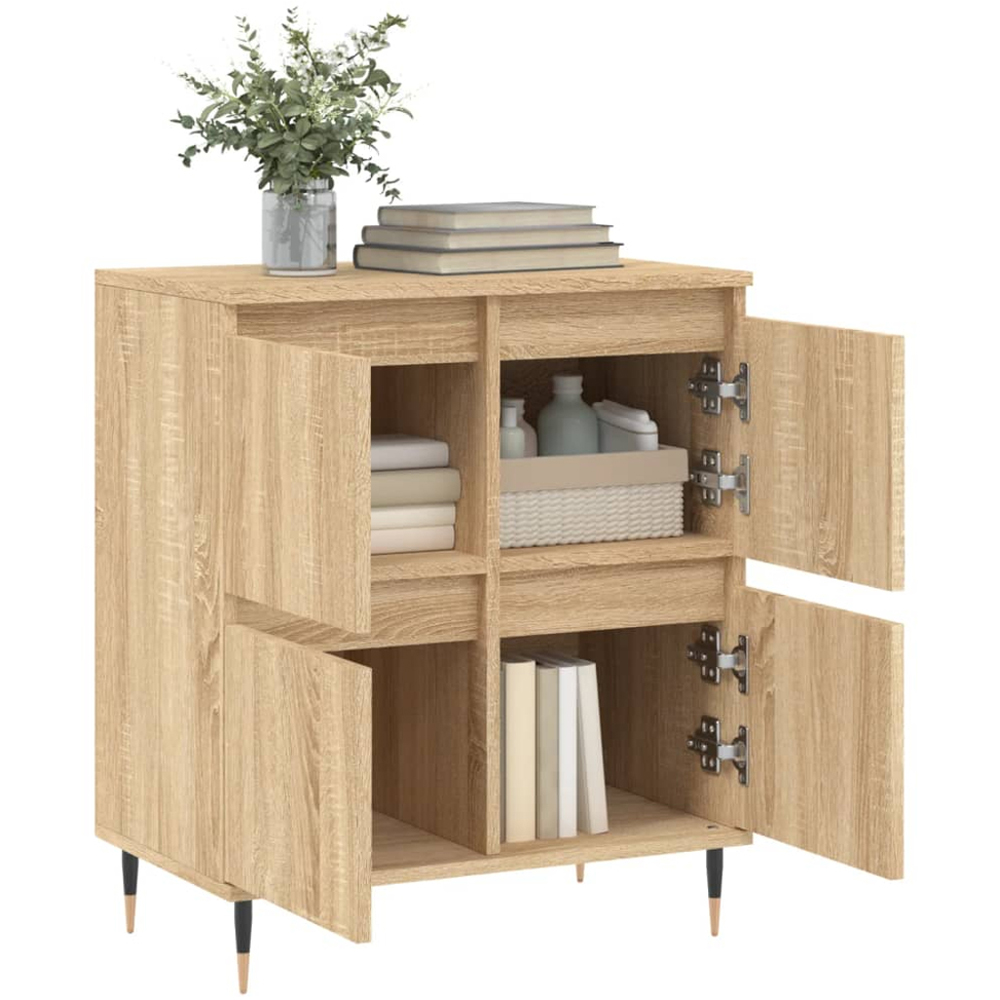vidaXL 4 Door Sonoma Oak Sideboard Image 4
