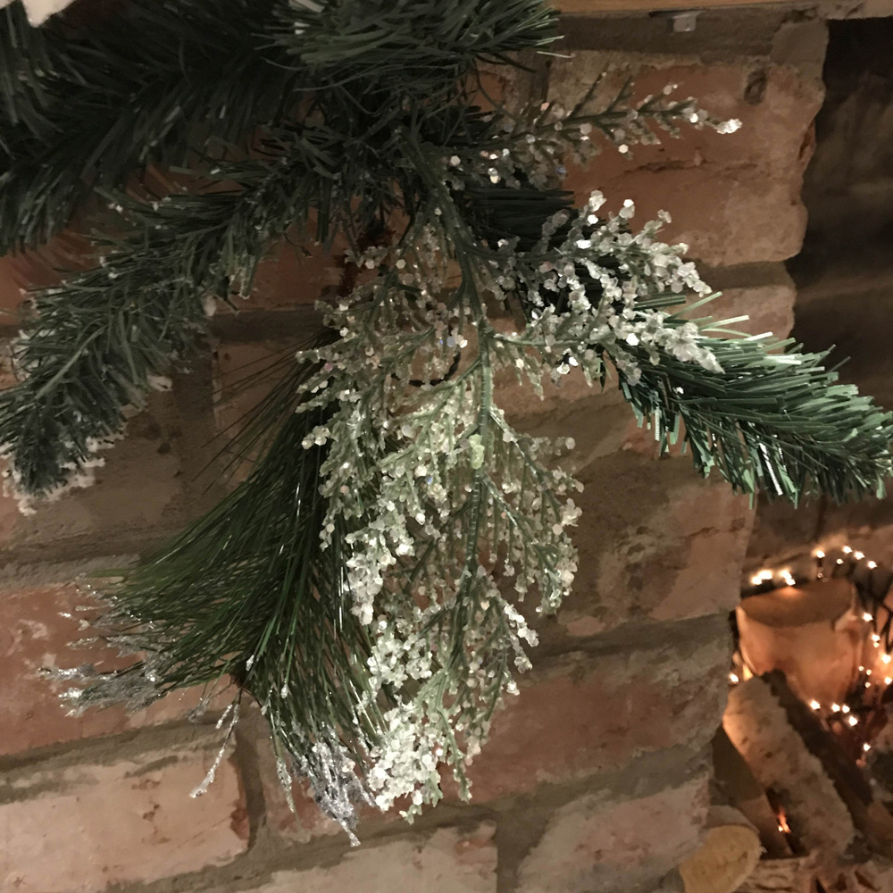 Samuel Alexander Snow Flocked Christmas Garland with Poinsettia and Bauble 180cm Image 5