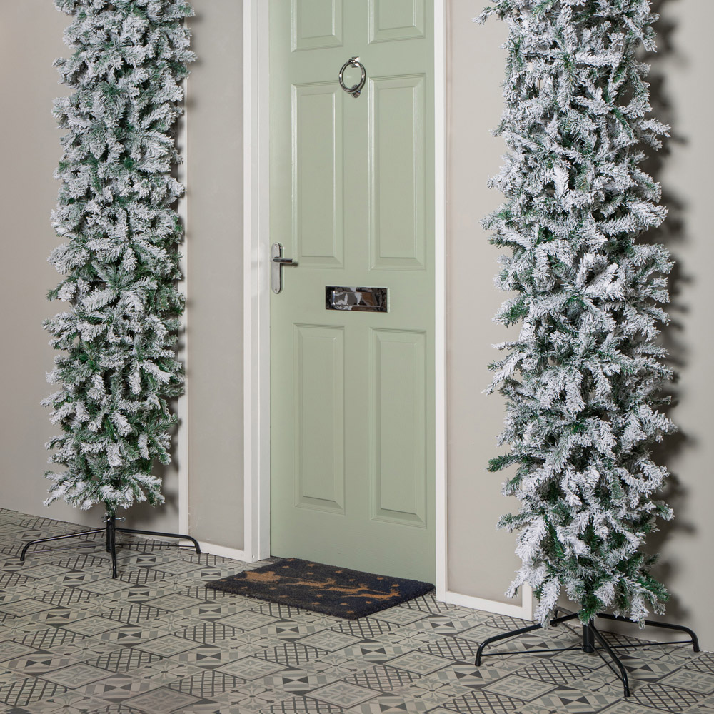 Samuel Alexander Double Door Snow Flocked Christmas Tree Arch with 2000 Tips 8ft Image 3