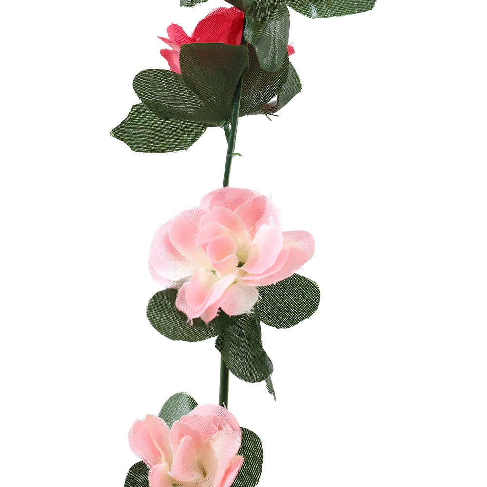 Living and Home Pink and Green Silk Peony Artificial Hanging Vine Garland 250cm Image 6