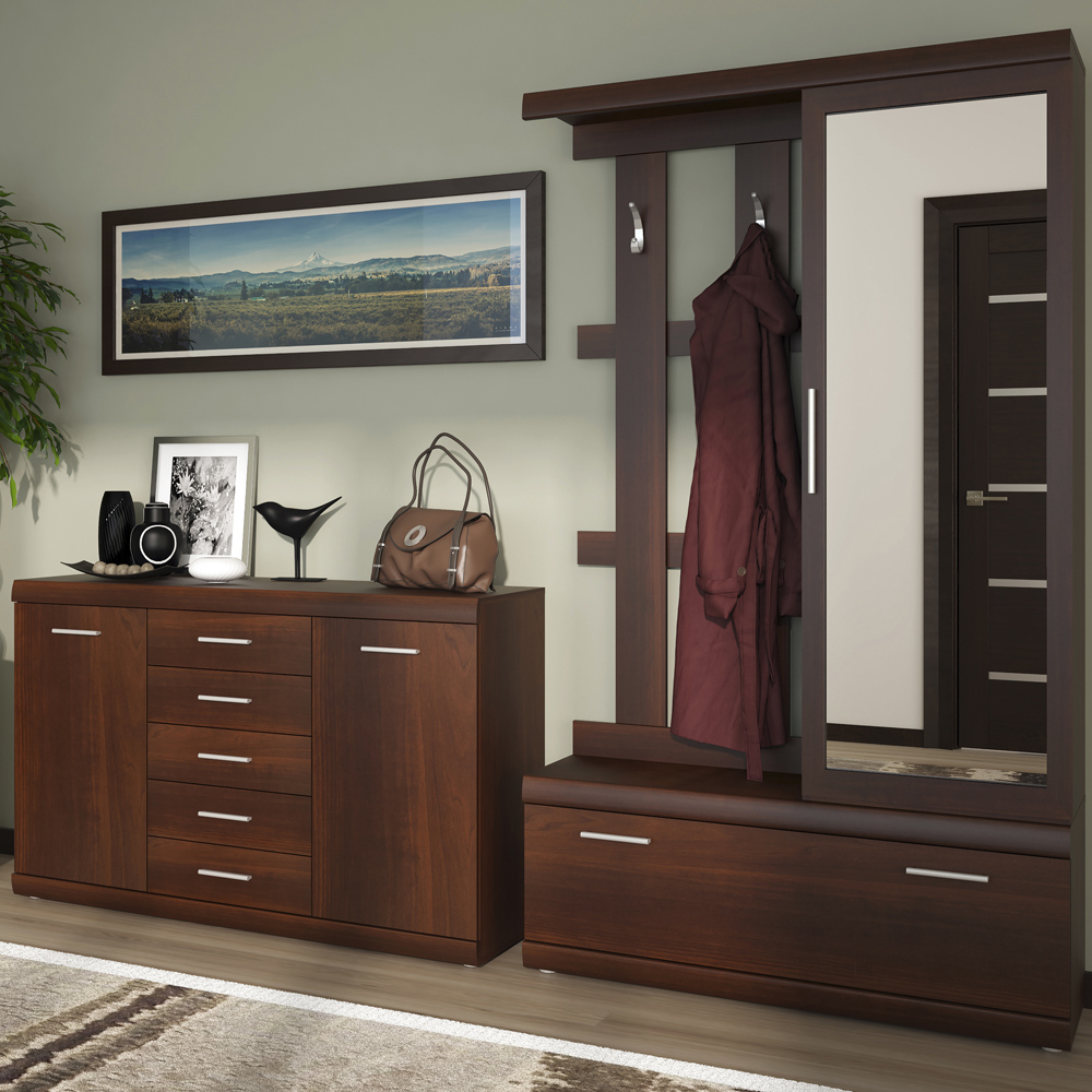 Florence Imperial 2 Door 5 Drawer Dark Mahogany Sideboard Image 5