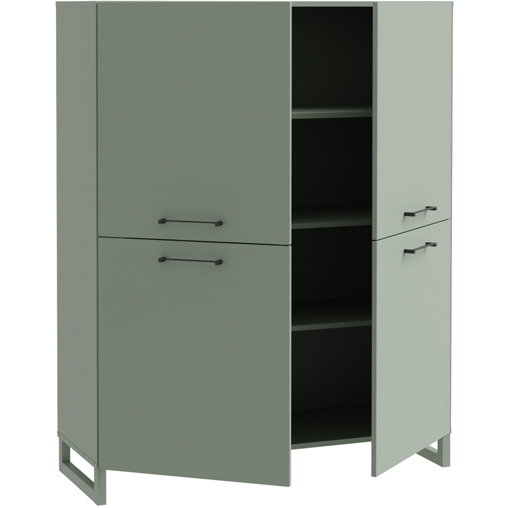 Florence Sali 4 Door Sage Green Highboard Image 3