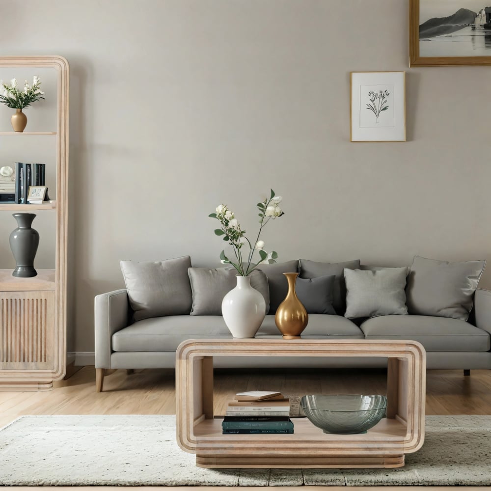 Brooklyn Hudson Single Shelf Carved Mango Wood Coffee Table Image 6