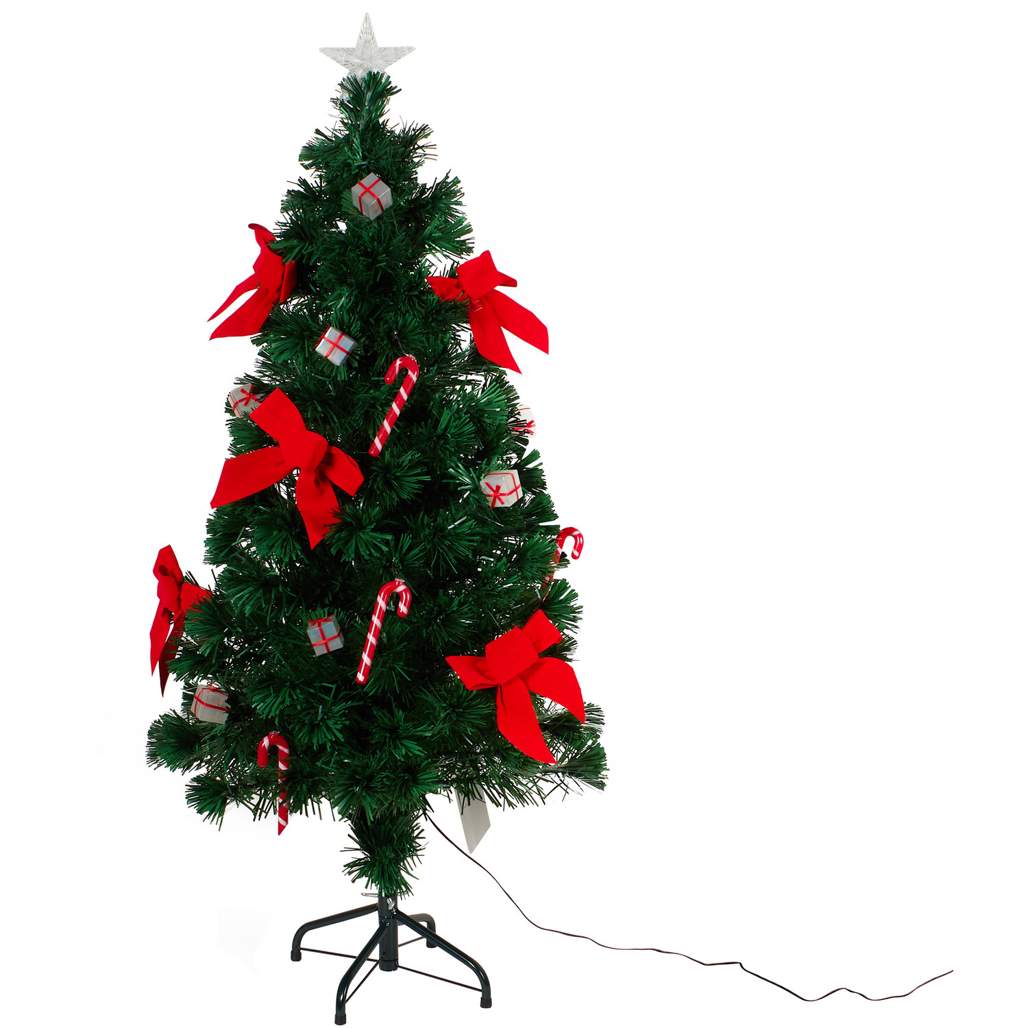Fibre Optic Candy Cane Tree 4ft - Green Image 1