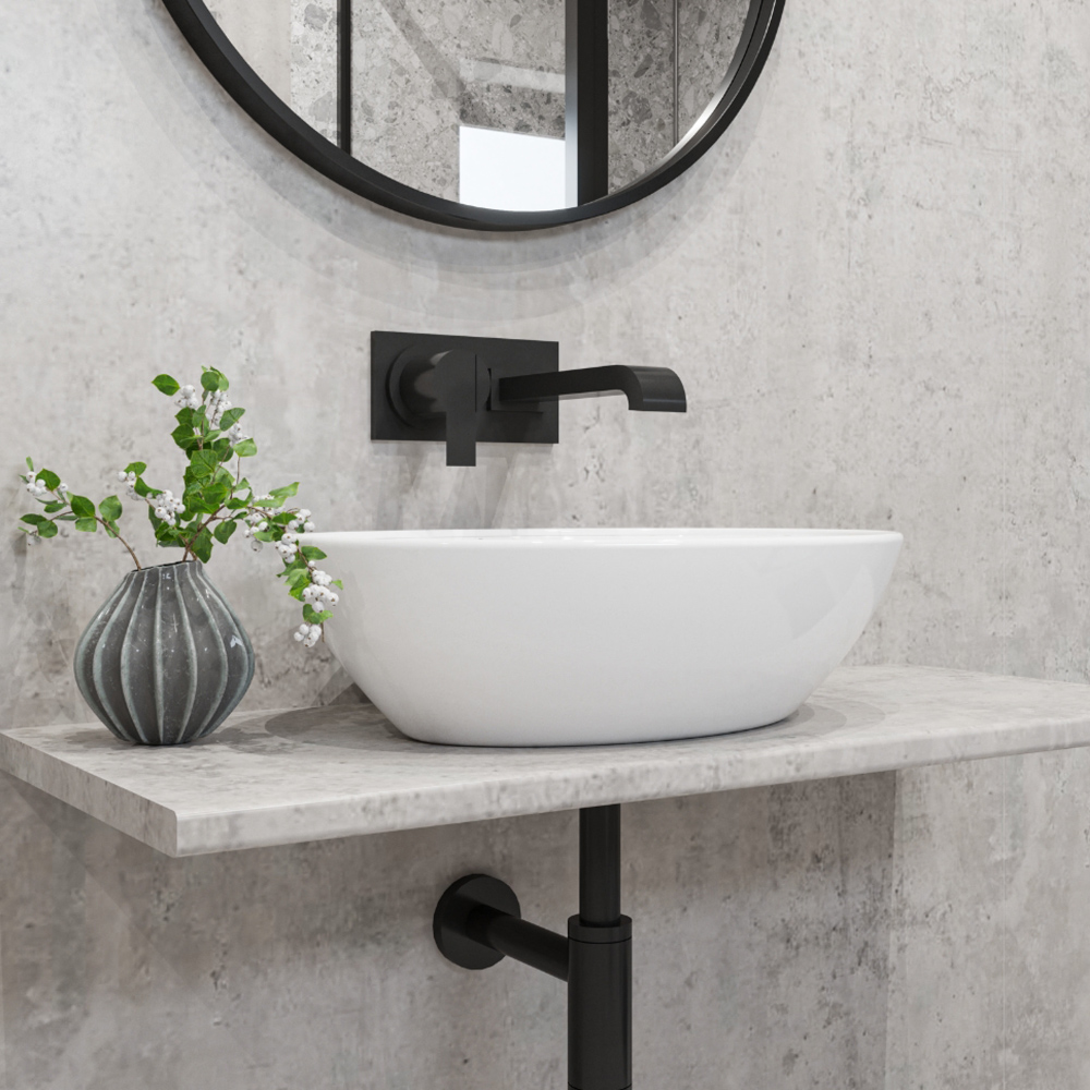 Wetwall Industrial Concrete Postformed Vanity Worktop 1500 x 425 x 28mm Image 1