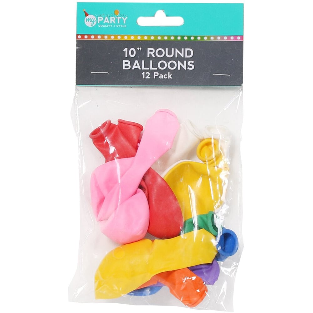 My Party Pack of 10" Round Balloons - 12 Image