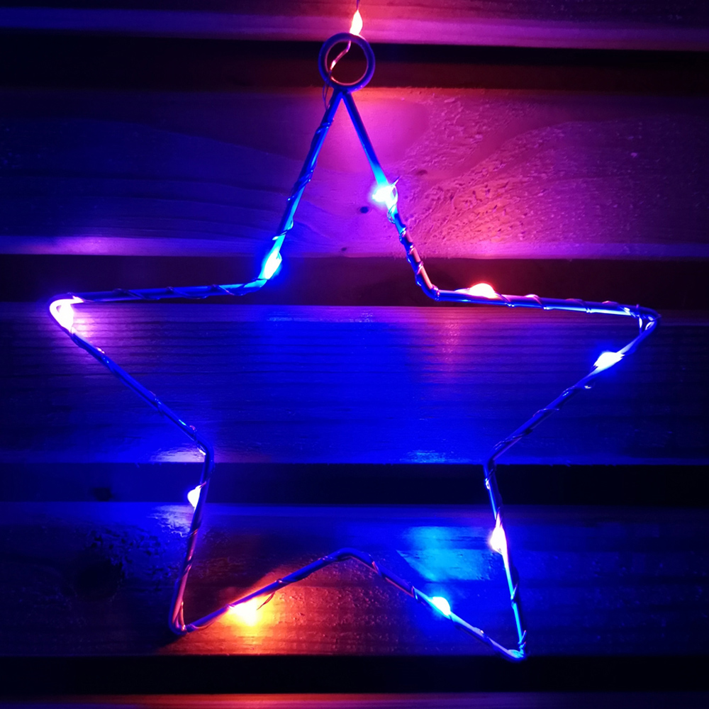 Samuel Alexander 140 Rainbow LED Star Curtain Lights Image 5