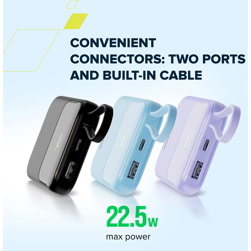 Canyon OnPower 101 Black Power Bank with Built-In Cable 10000mAh Image 4