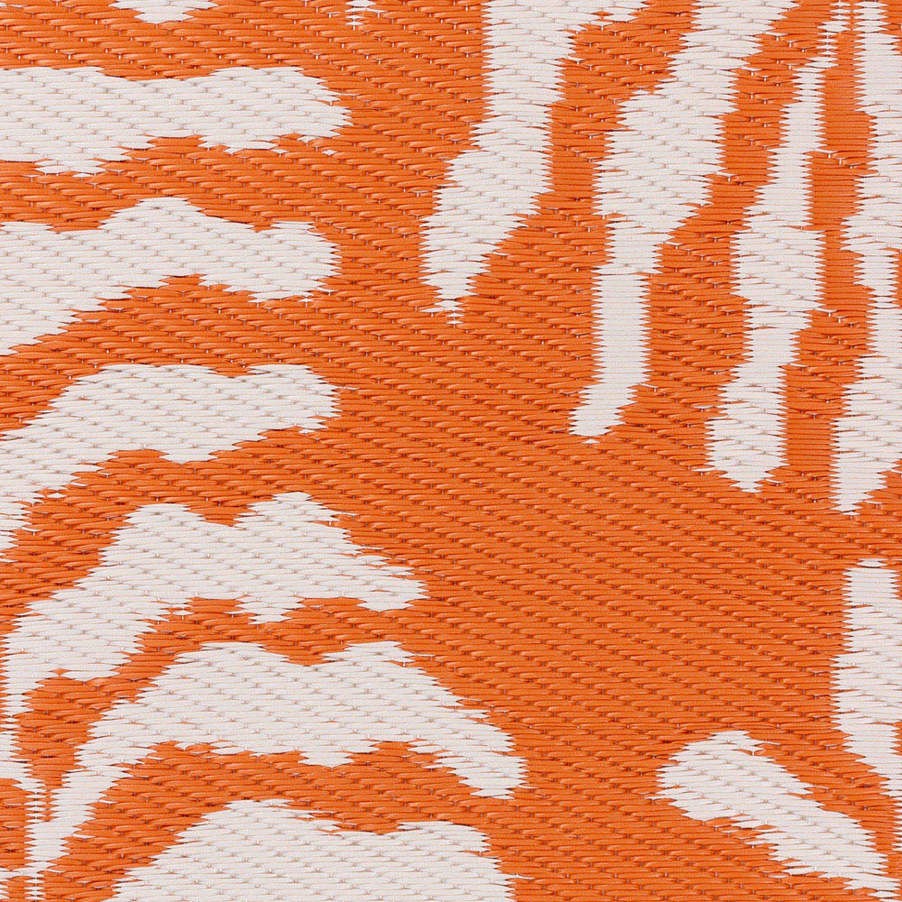 Furn Tocorico Orange Tropical Leaf Reversible Rug 120 x 180cm Image 3