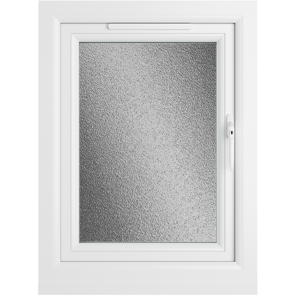 Crystal uPVC Triple Glazed Window Right Hand Side Hung Grey White Obscure Glass 610x965mm Image 2