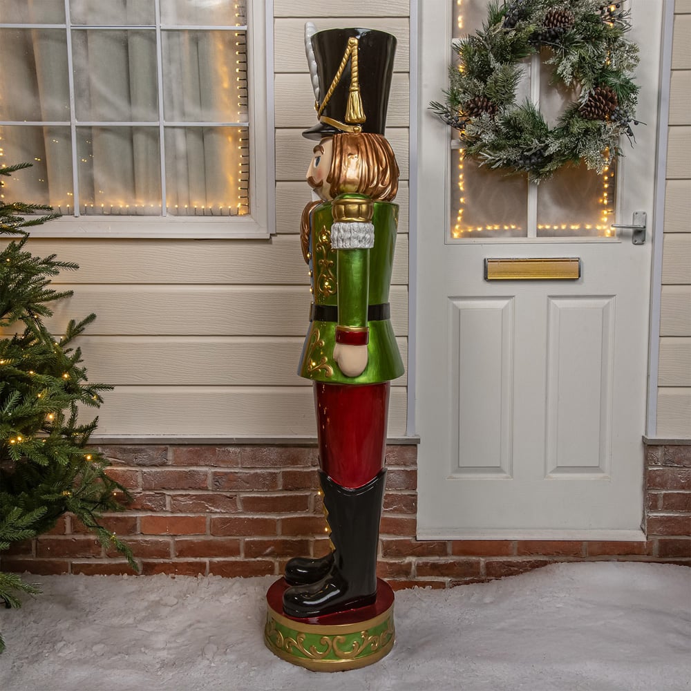 The Christmas Centre Green Red and Blue LED Lights Traditional Nutcracker Soldier 5.5ft Image 8