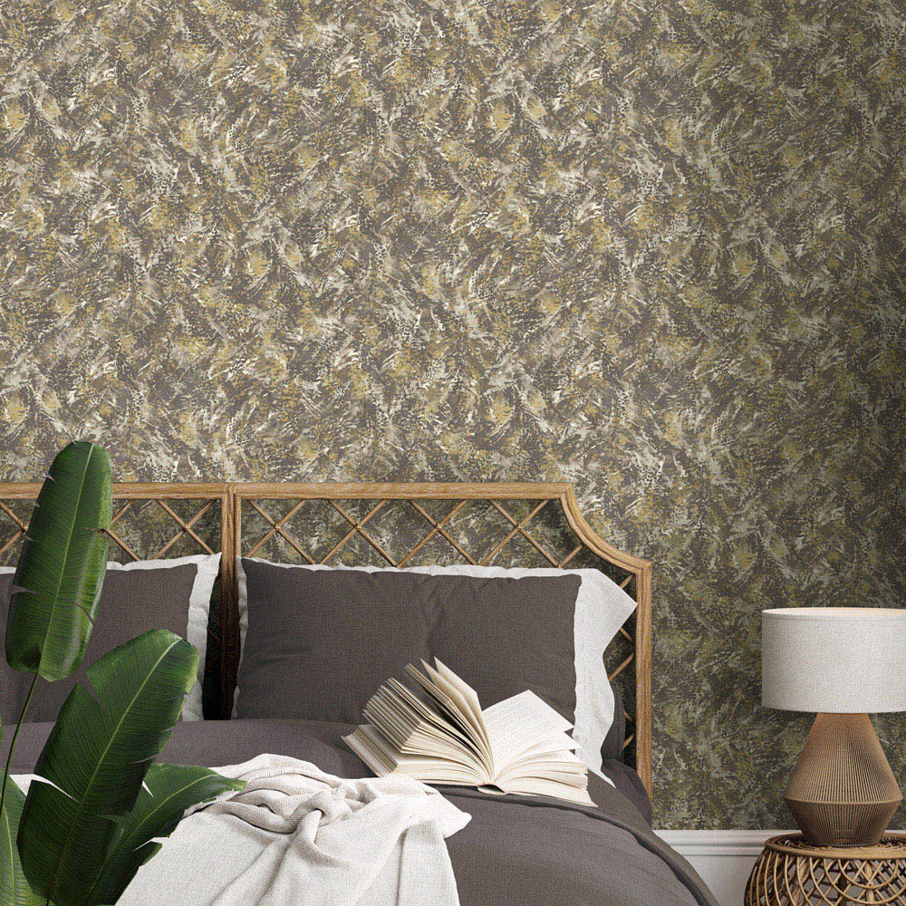 Holden Pluma Chocolate Gold Wallpaper Image 3