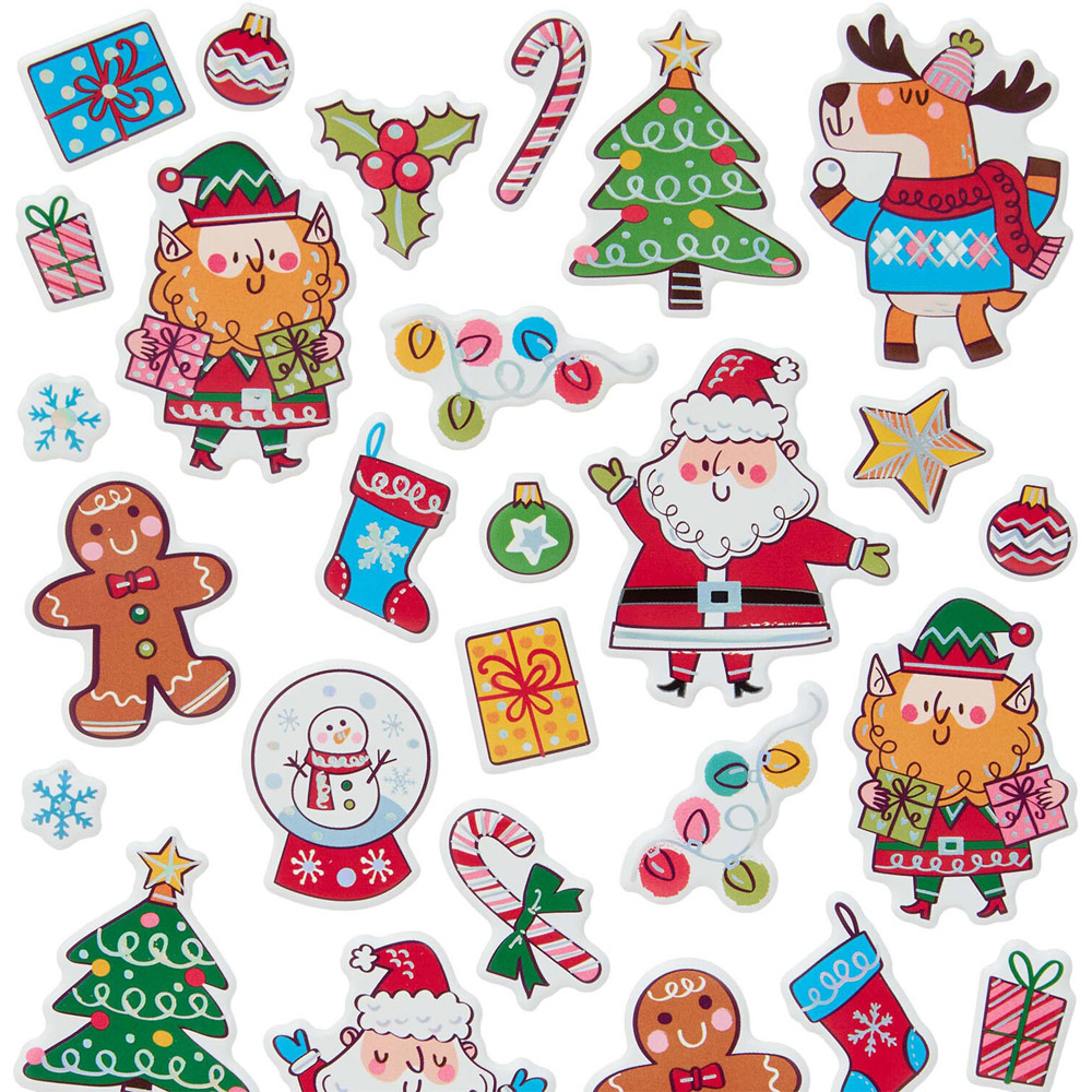 Fun Christmas Glitter Stickers Image 3