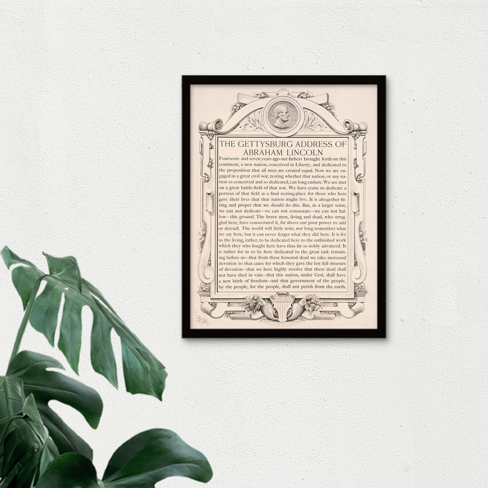 Wee Blue Coo American Civil Lincoln Gettysburg War Framed Wall Art Print 30 x 41cm Image 3