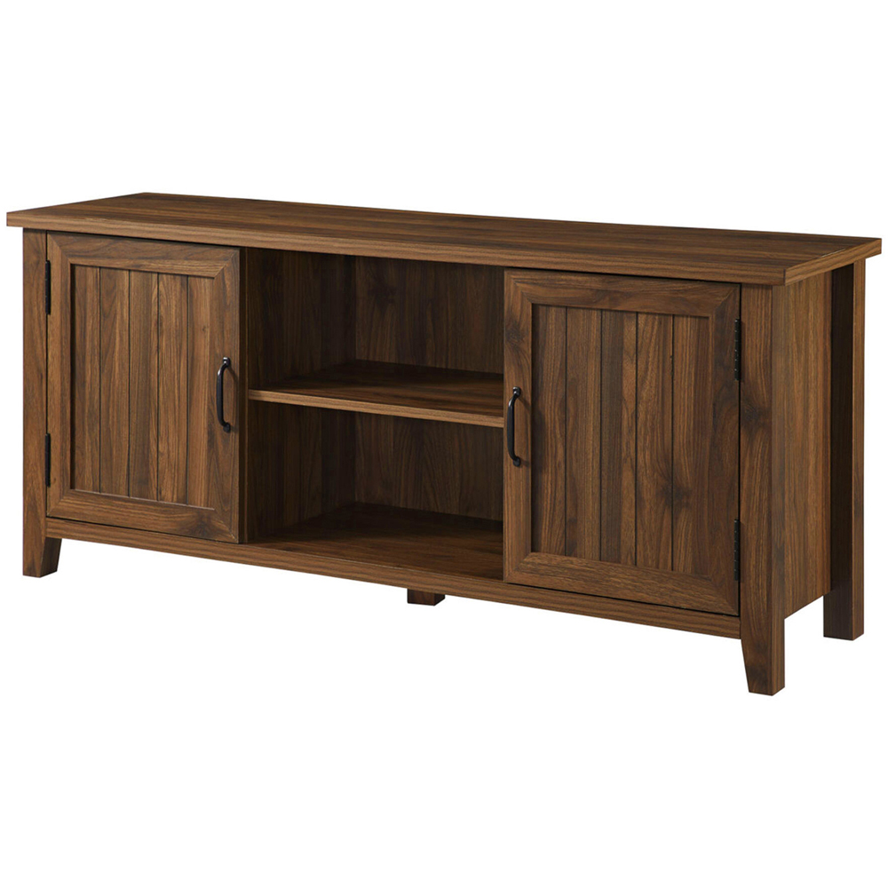 Centurion Ranch 2 Door 2 Shelf Walnut TV Cabinet Image 2
